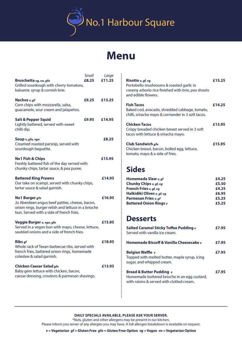 1 menu discount